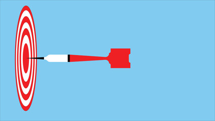Throwing arrow at target 3d