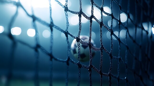 Soccer ball in net sports photography professional soccer game goal scoring moment sports