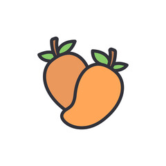 Tropical Delight Featuring Pair Of Ripe And Juicy Mangoes