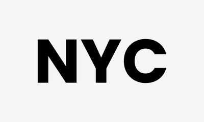 NYC Bold Lettering Vector – Black Urban Initials for Shirts & Crafts