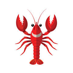 prawn isolated On vector art illustration