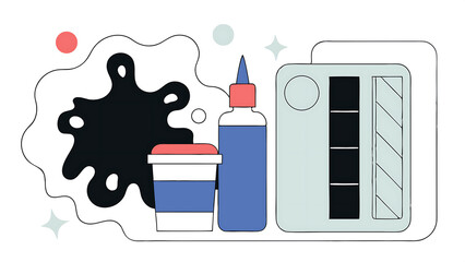 black ink blob watercolor spot set vector dark abstract grunge stain collection dirty splash brushstroke painting liquid silhouette grunge paper inkblot spray dripped wet background ink blo 27734192 1