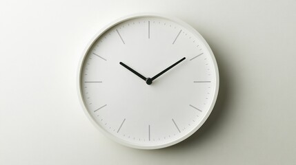 Simple white wall clock minimalist timepiece modern home decor
