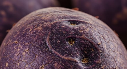 Obraz premium Close-Up of a textured, violet majesty potato showing off its distinct earthy surface