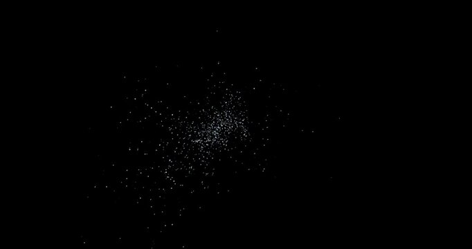 snow explosion effect on black background