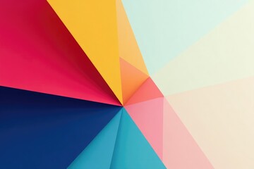 Fototapeta premium Modern abstract geometric shapes in vibrant colors forming a webpage banner , digital, online, movement