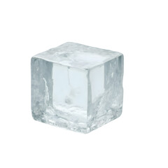 Obraz premium Single Ice Cube with a transparent background