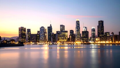 Obraz premium San Francisco Skyline at Dusk: A Captivating Cityscape