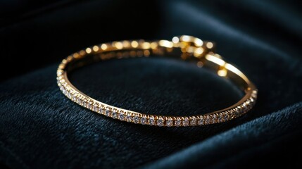 Luxury gold bracelet with diamonds elegant jewelry accessory