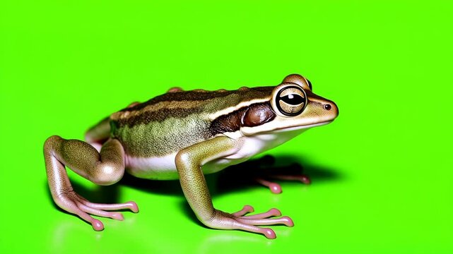 Jungle Tree Frog on green screen