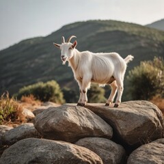 Obraz premium goat in the mountains