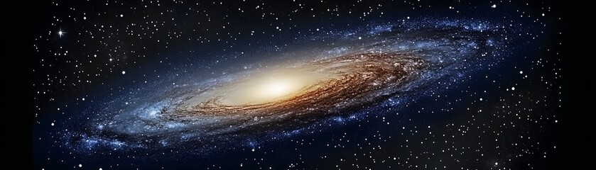 Fototapeta premium Majestic spiral galaxy in deep space.