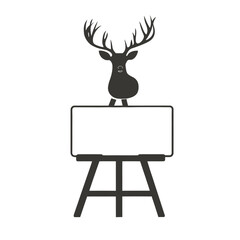 Modern buck icon outlined in simple black lines, an isolated element from a gym equipment concept, presented on a white background as an editable illustration