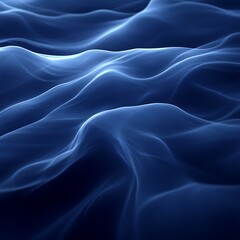 Fototapeta premium Abstract blue fabric waves, smooth, flowing texture