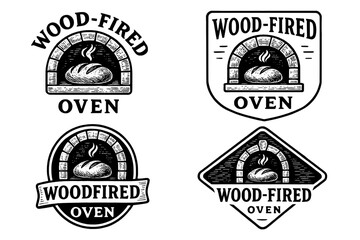 Obraz premium Crafting timeless wood-fired oven designs in vintage illustration style for culinary enthusiasts and artisans alike