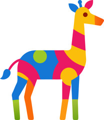 Giraffe icon Colorful vector on white background