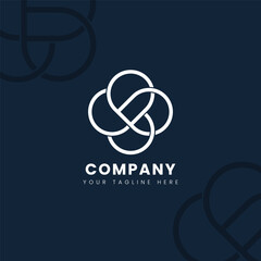 Minimalist Knot Loop Logo Design for Elegant Modern Business and Professional Branding