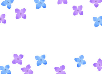 紫陽花の花びら　背景イラスト