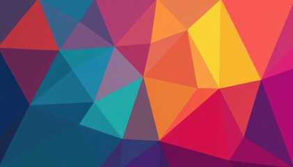 Abstract geometric triangle pattern, vibrant hues, seamless design, element, texture