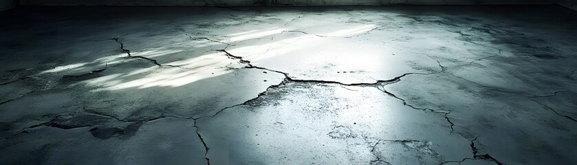 A fractured surface, muted tones and shadowy crevices.