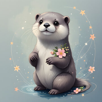  Oter wearing his pink flower