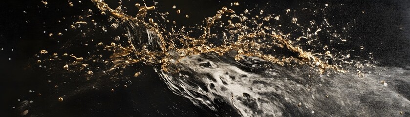 Obraz premium Abstract liquid splash on dark background