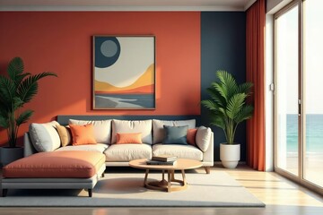 Stylish interior design vector graphics, perfect for home decor projects and presentations , office, texture, rustic