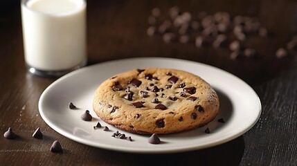 Chocolate Chip Cookie with Milk