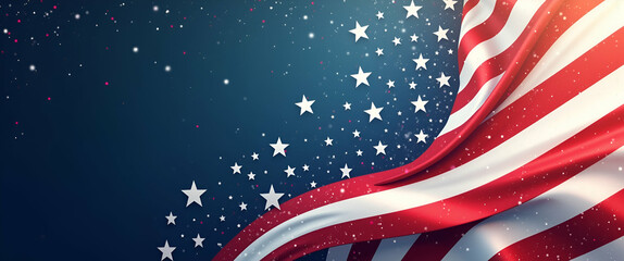 Innovative Memorial Day Patriotic Design Concept: Striking Photo Stock Image with Creative Artistry and National Pride, Featuring Empty Space on Left