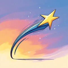Glowing shooting star 
