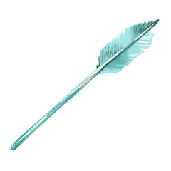 Artistic Arrow with Spontaneous Freeform Lines in P Isolated on Transparent Background