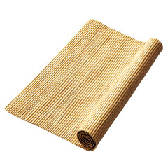 Minimalist Eco Straw Mat with a Sleek Design Isolated on Transparent Background