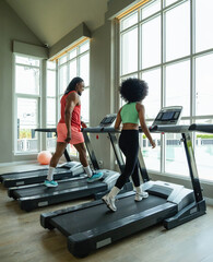 Father dad coach teacher training student kid daughter exercise sport run jogging test body on...