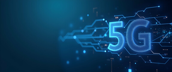 Obraz premium Exploring innovative 5g deployment strategies and industry breakthroughs that drive high speed connectivity and transformative digital network performance. in Photo Stock Concept and empty space on