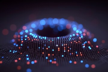 Obraz premium Abstract Glowing Data Stream AI Technology Digital Network Innovation