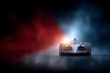 Naklejka premium Formula 1 Race Car on Asphalt Track Speed Power Motorsport