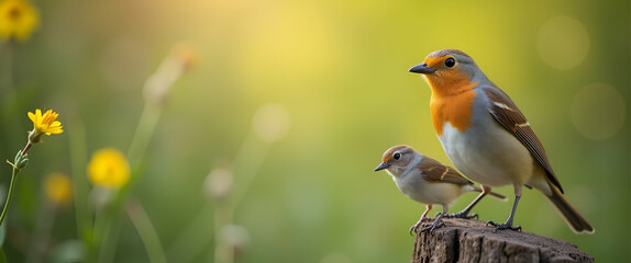Obraz premium Engaging Birdwatching in May: Explore Avian Diversity with Dynamic Species Interactions and Macro Photography Techniques in Stunning Natural Backdrops - A Photo Stock Concept