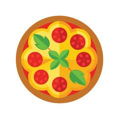 Delicious Hawaiian pizza vector art illustration