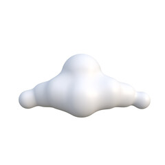3D Render of a White Cloud