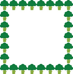 Broccoli, vegetable theme, for backgrounds and textures, border, frame.