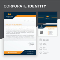 corporate identity letterhead and business card template