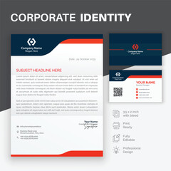 corporate identity letterhead and business card template