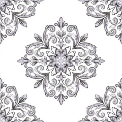 islamic swirl ornament outline