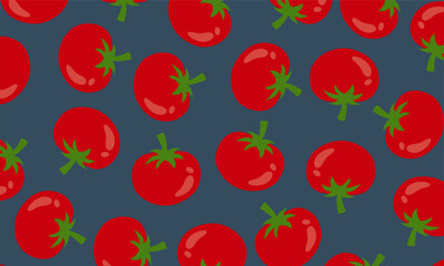 Tomato seamless pattern. Tomato Texture. Red Tomato Background Wallpaper. Backdrop for wallpaper, wrapping, print, textile, fabric. 