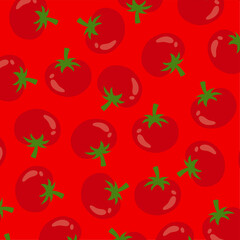 Seamless pattern illustration of tomatoes. Tomato background good for wallpaper, clothing, wrapping, fabric use or textile.