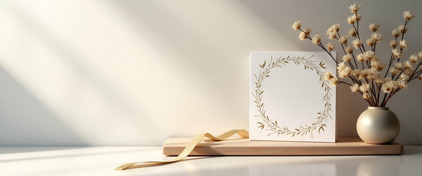 Premium photo stock visuals presenting greeting card mockup design with sophisticated layout and modern aesthetics ideal for upscale stationery and design portfolios in  Photo Stock  Concept  and empt