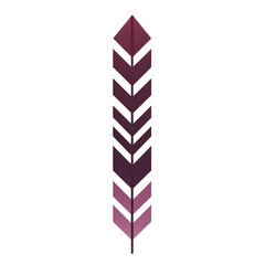 Contemporary Arrow with Clear Vector Lines in Rich Isolated on Transparent Background