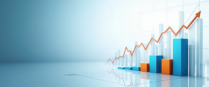 In-Depth Mid-Year Sales Analysis: High-Resolution Photo Stock Imagery & Data Visualization to Identify Market Trends in Photo Stock Concepts & Left-Side Space