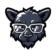 Cool panther faces wearing shades in street cartoon vector style ideal for urban mascots and bold fashion illustrations