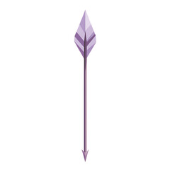 Contemporary Arrow with Clean Minimalist Geometry Isolated on Transparent Background
